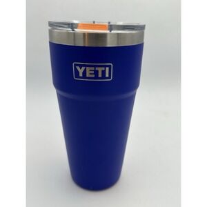 YETI Rambler 26 oz Stackable Cup w/ Straw Lid – Blue – Stainless Steel – New